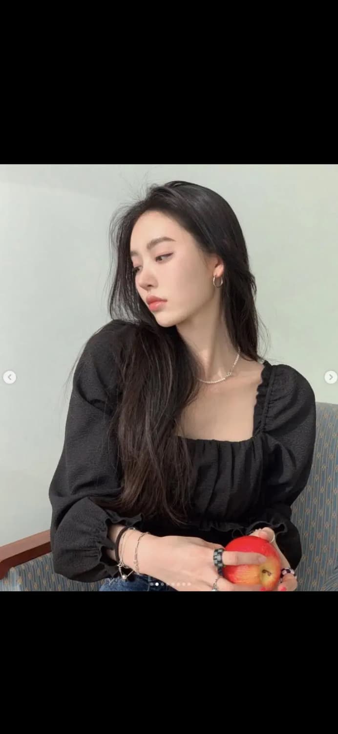 페일제이드 자카드 블라우스 블랙 소라 상품이미지2