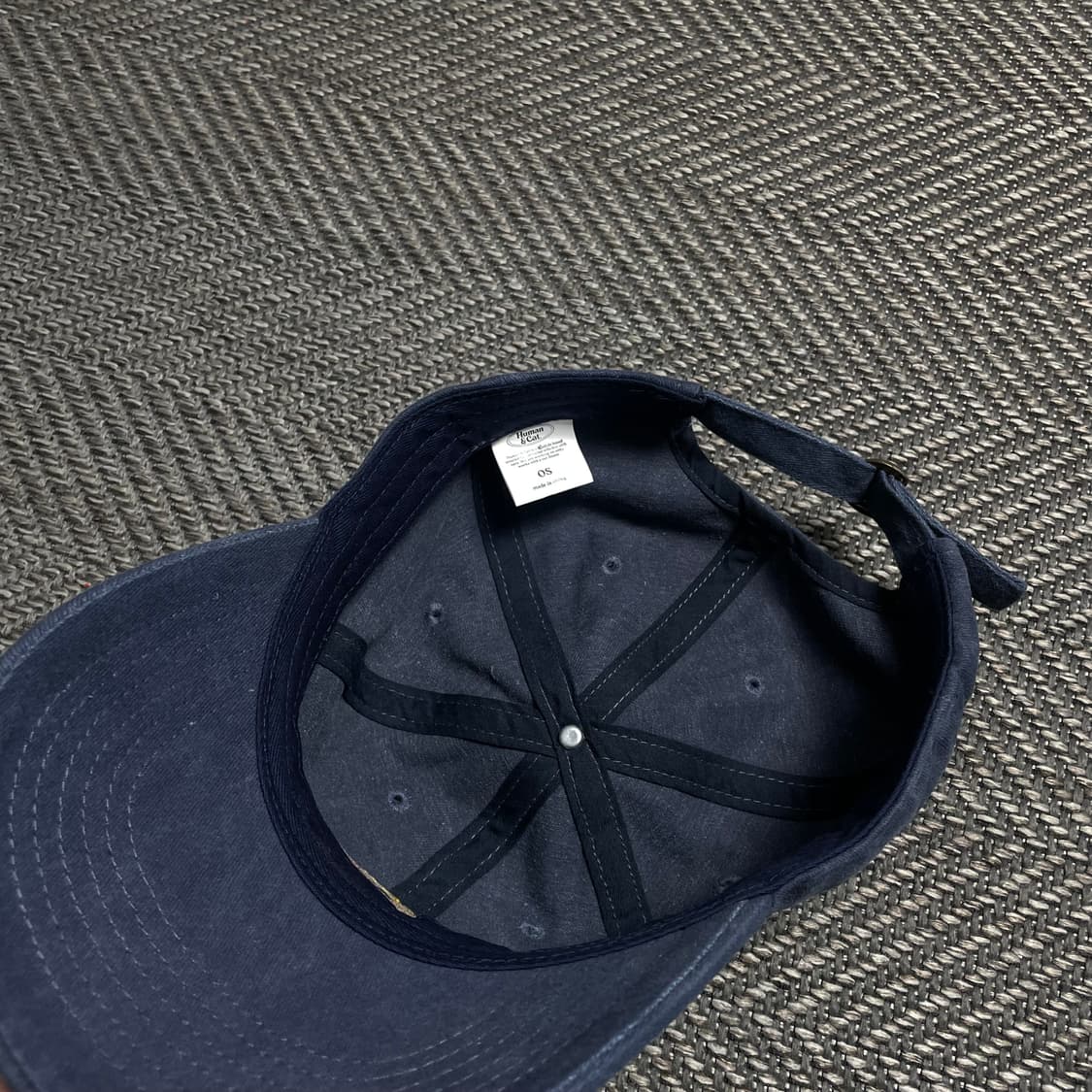 블랙 휴먼앤캣 빅로고 스톤 워시드 네이비 볼캡o 5400 상품이미지4