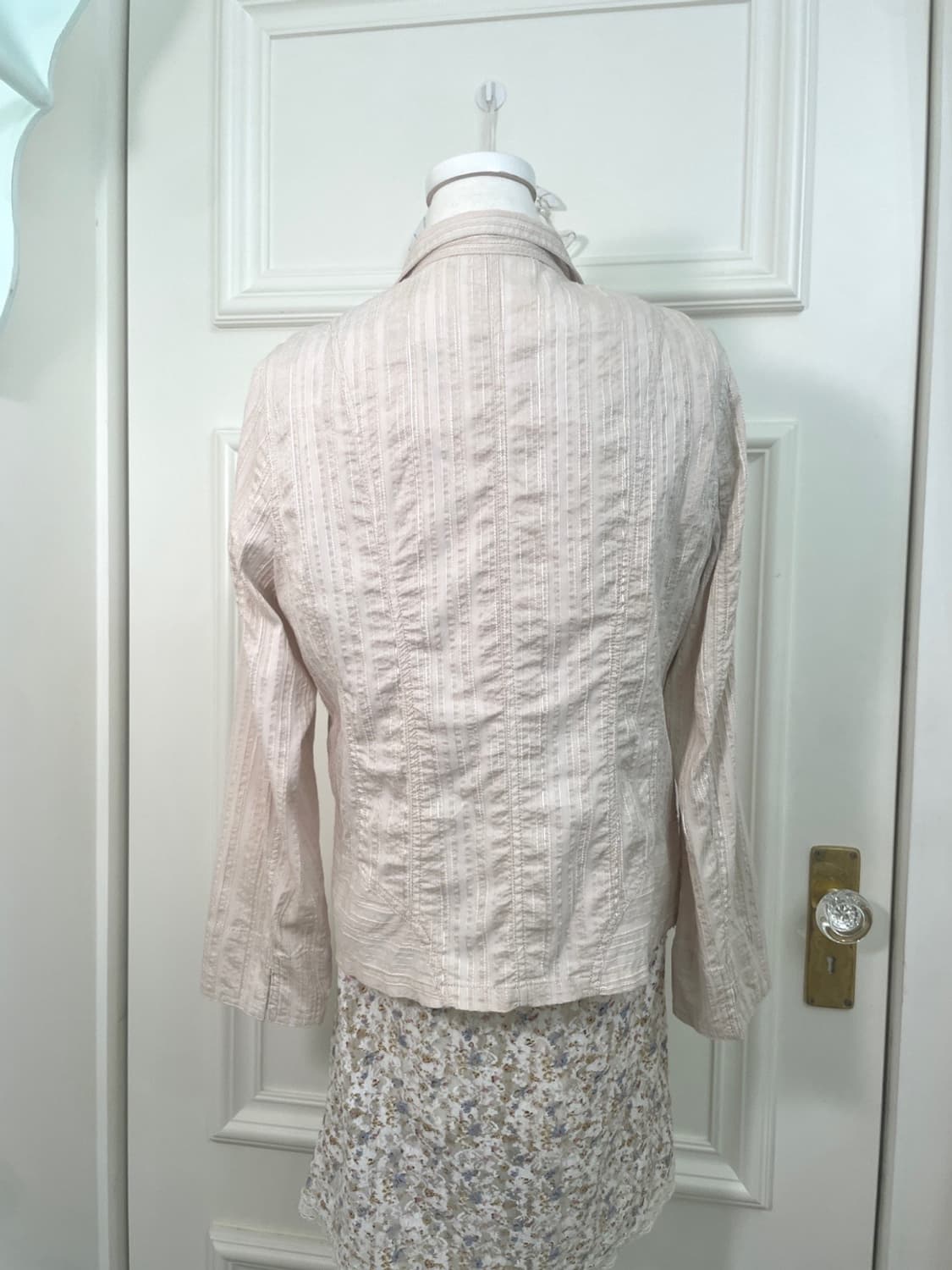 pink beige lace line summer jacket(size- 상품이미지5