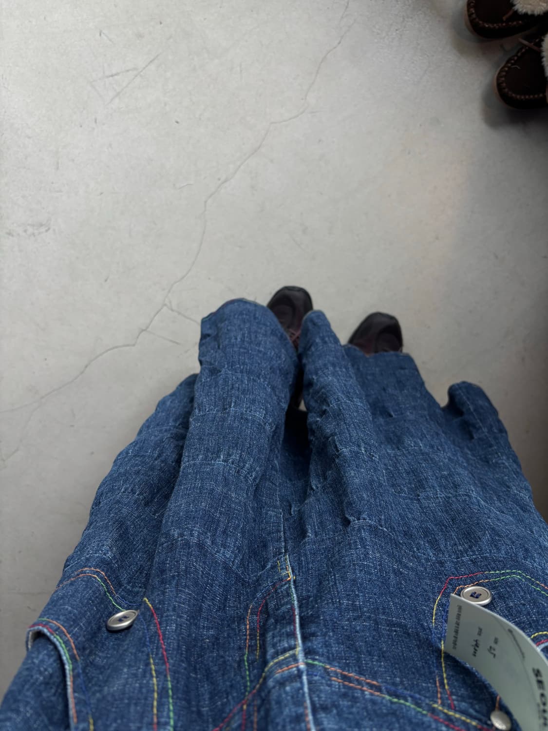 Y2K 무드 빈티지 데님 포켓 티어드 스커트 상품이미지2