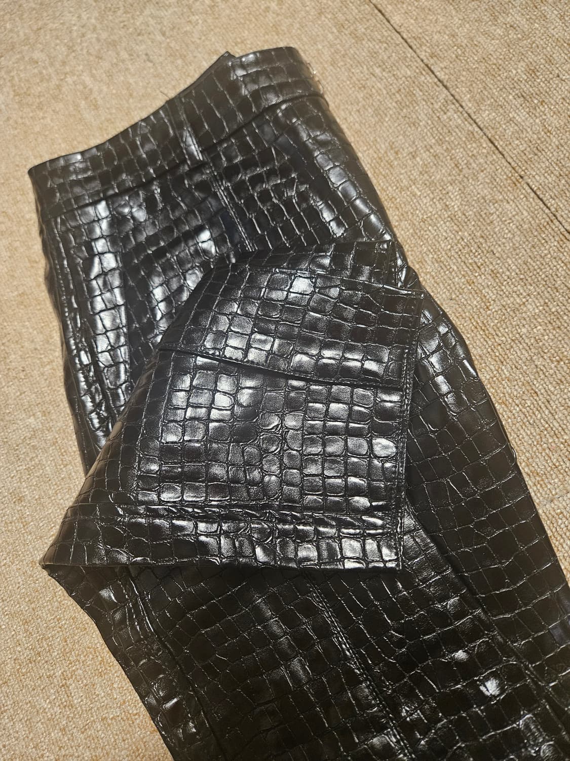 자라 에코레더 스네이크스킨 팬츠 상품이미지2
