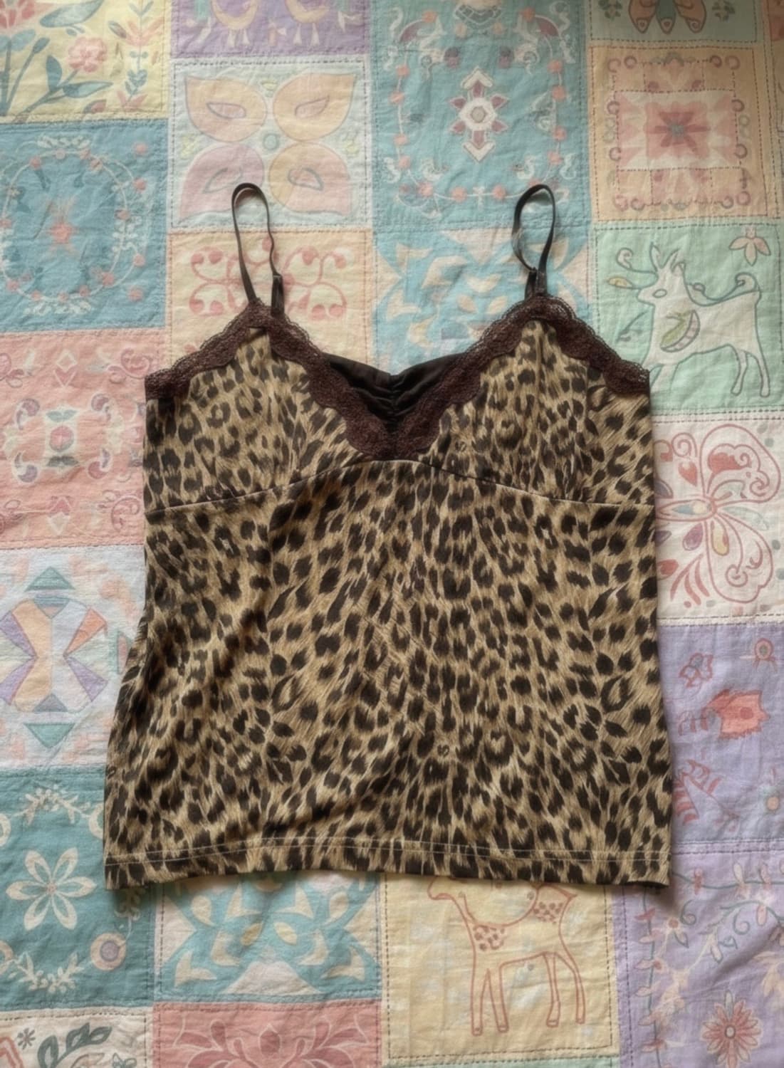 호피 레이스 슬립 나시 상품이미지1