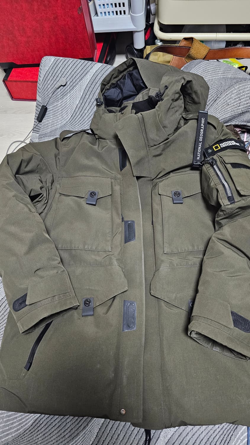 내셔널지오그래픽 유틸리티 자켓 카키색 XL 상품이미지1
