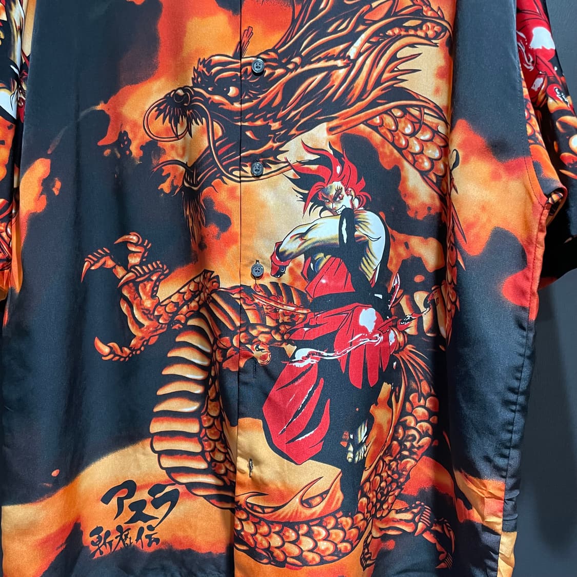 카툰 풀오버 플레임셔츠 상품이미지7