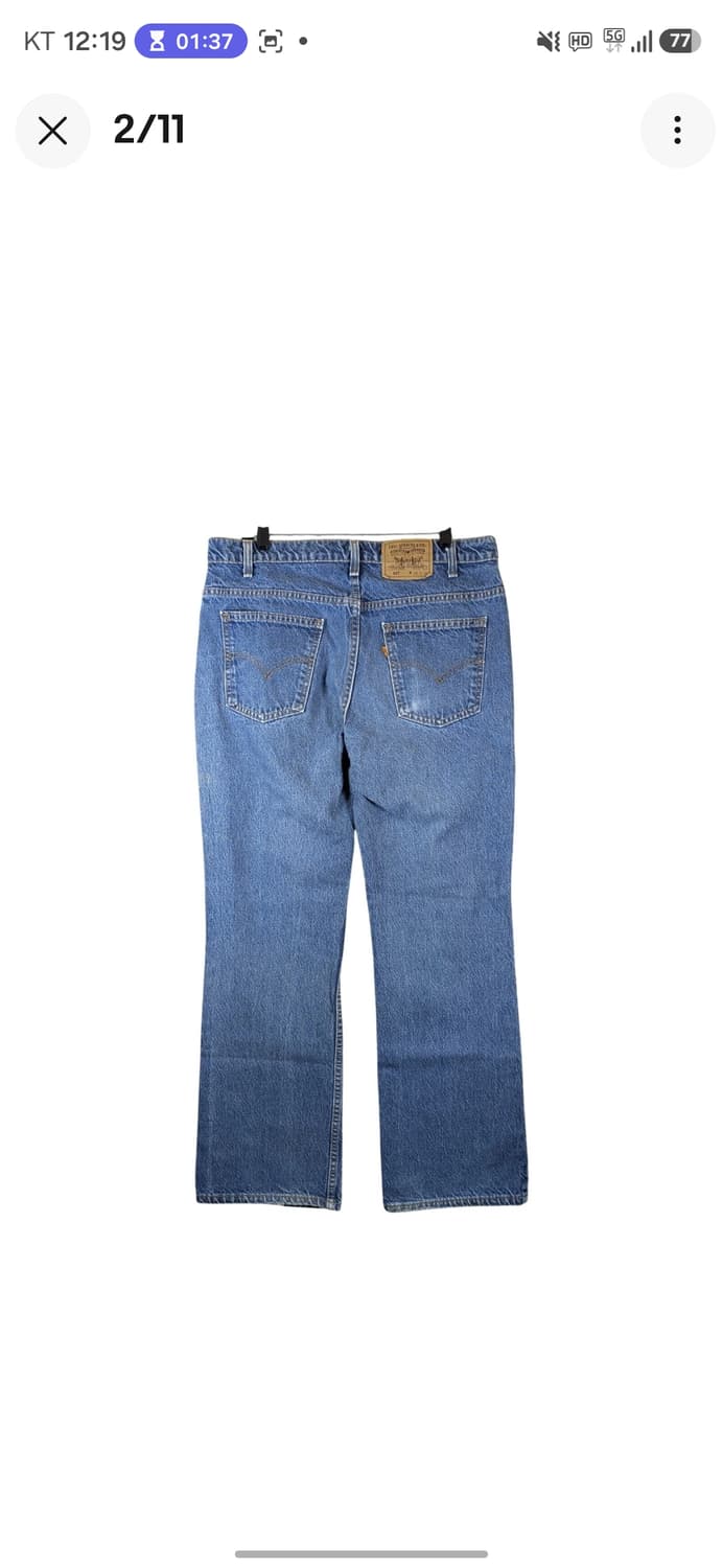 90s 빈티지 리바이스 517 오렌지탭 미판 부츠컷 데님팬츠 청바지 상품이미지2