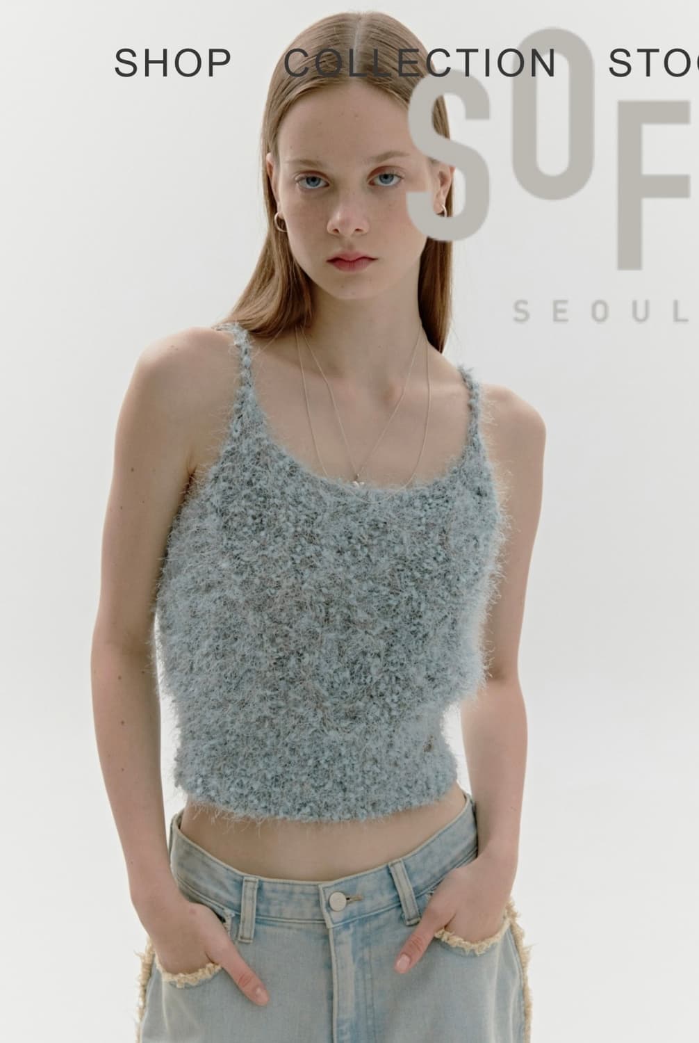 NEW BACK STRING SLEEVELESS KNIT TOP 상품이미지1