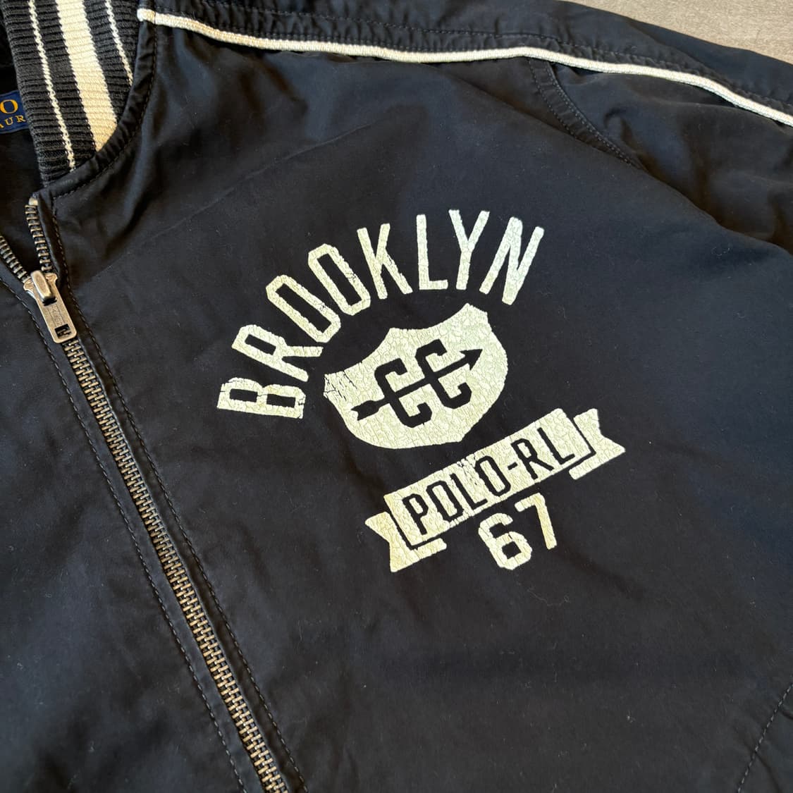 폴로 정품 블랙 브루클린 바시티 자켓 상품이미지5