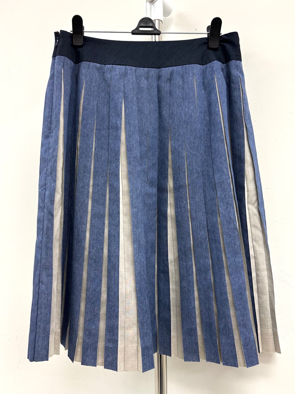 빈티지 블루 플리츠 스커트 상품이미지1