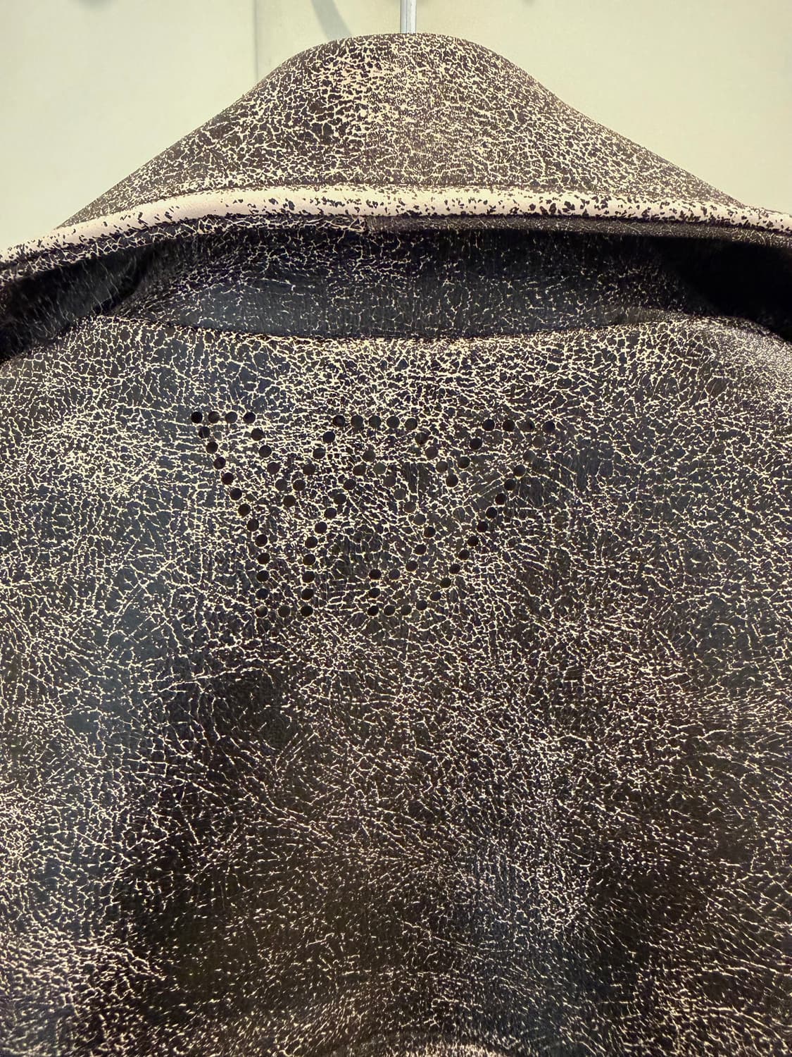 OPEN YY Faded leather moto jacket BROWN 상품이미지5