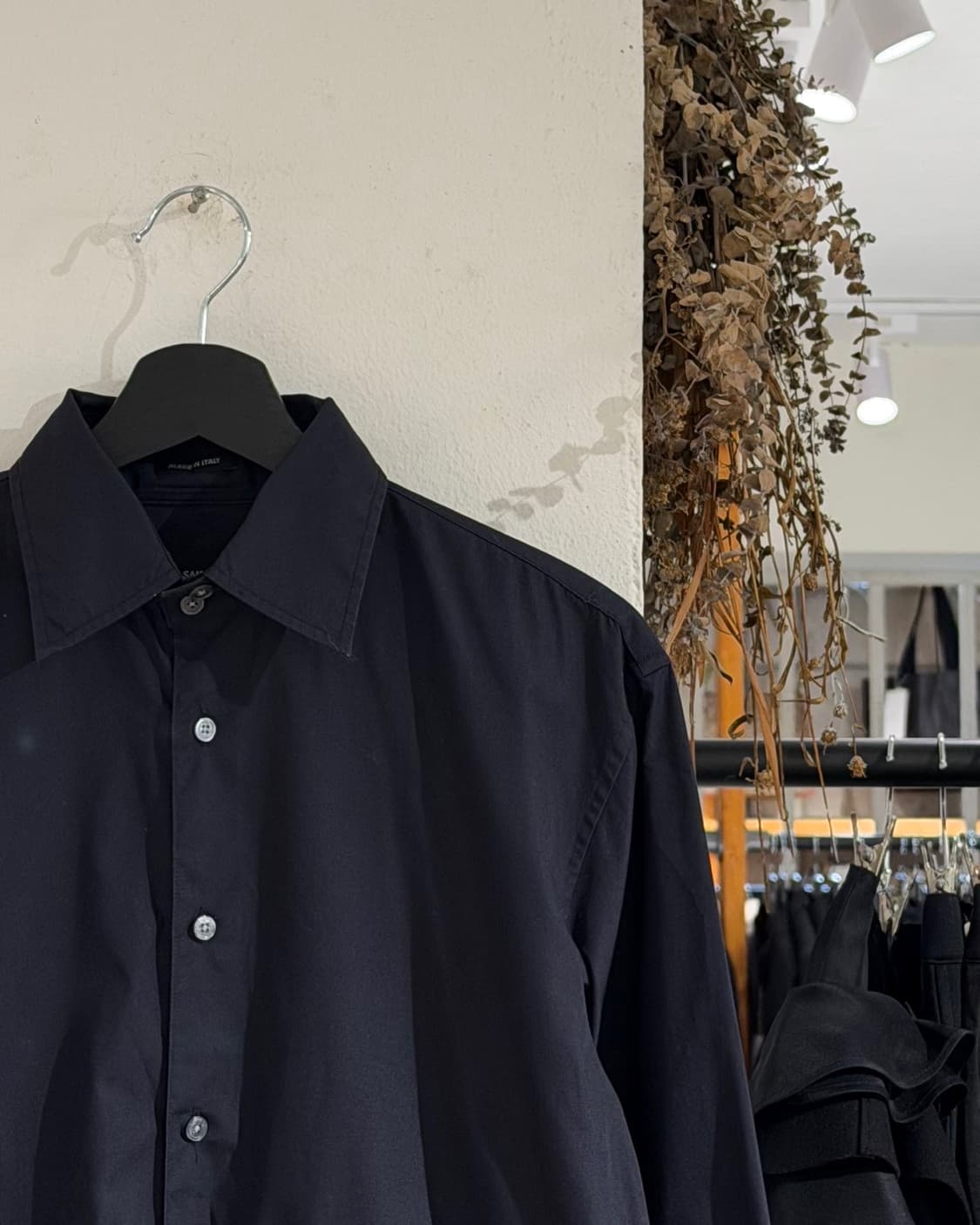 질샌더 블랙 클래식 코튼 롱슬리브 셔츠 상품이미지3