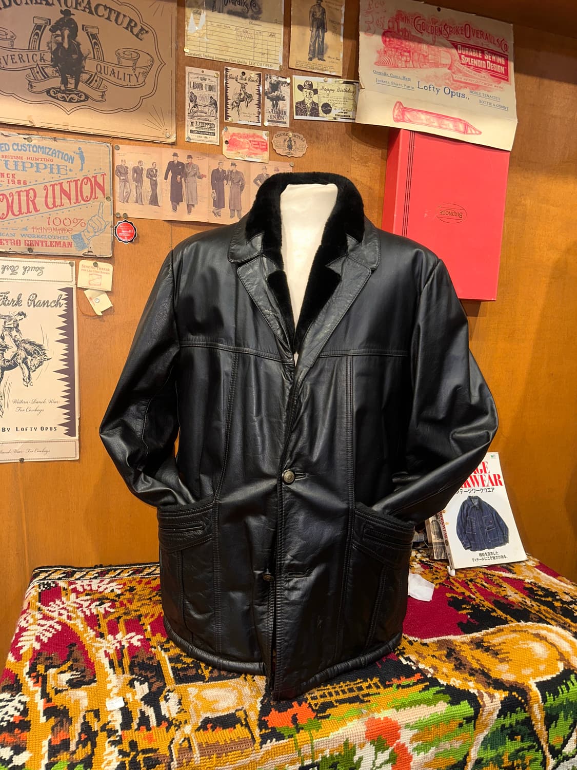 ( XL ) 가죽자켓 가죽코트 가죽카코트 워크웨어 남성무스탕 b3무스탕 상품이미지1