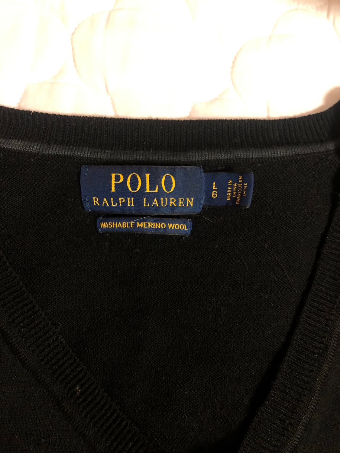 [폴로 랄프로렌] 브이넥 블랙 니트 (실버 포니) 상품이미지3