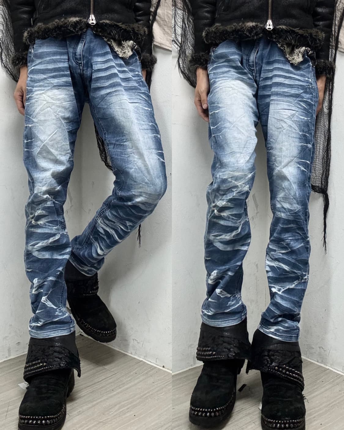 [SEMANTIC DESIGN]Y2K Crack Washed Pants 상품이미지1