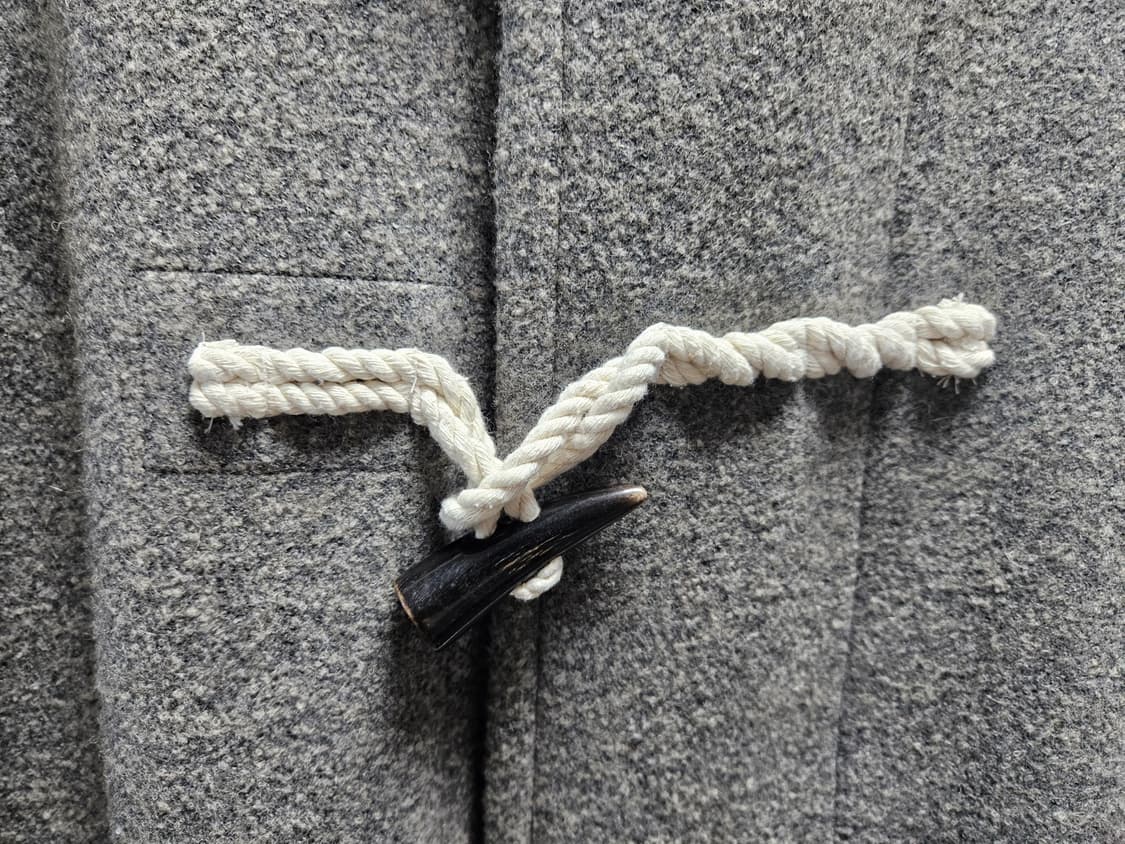 쿠어 오버사이즈 알파카 블렌드 더플코트 다크 그레이 멜란지 M사이즈 상품이미지3