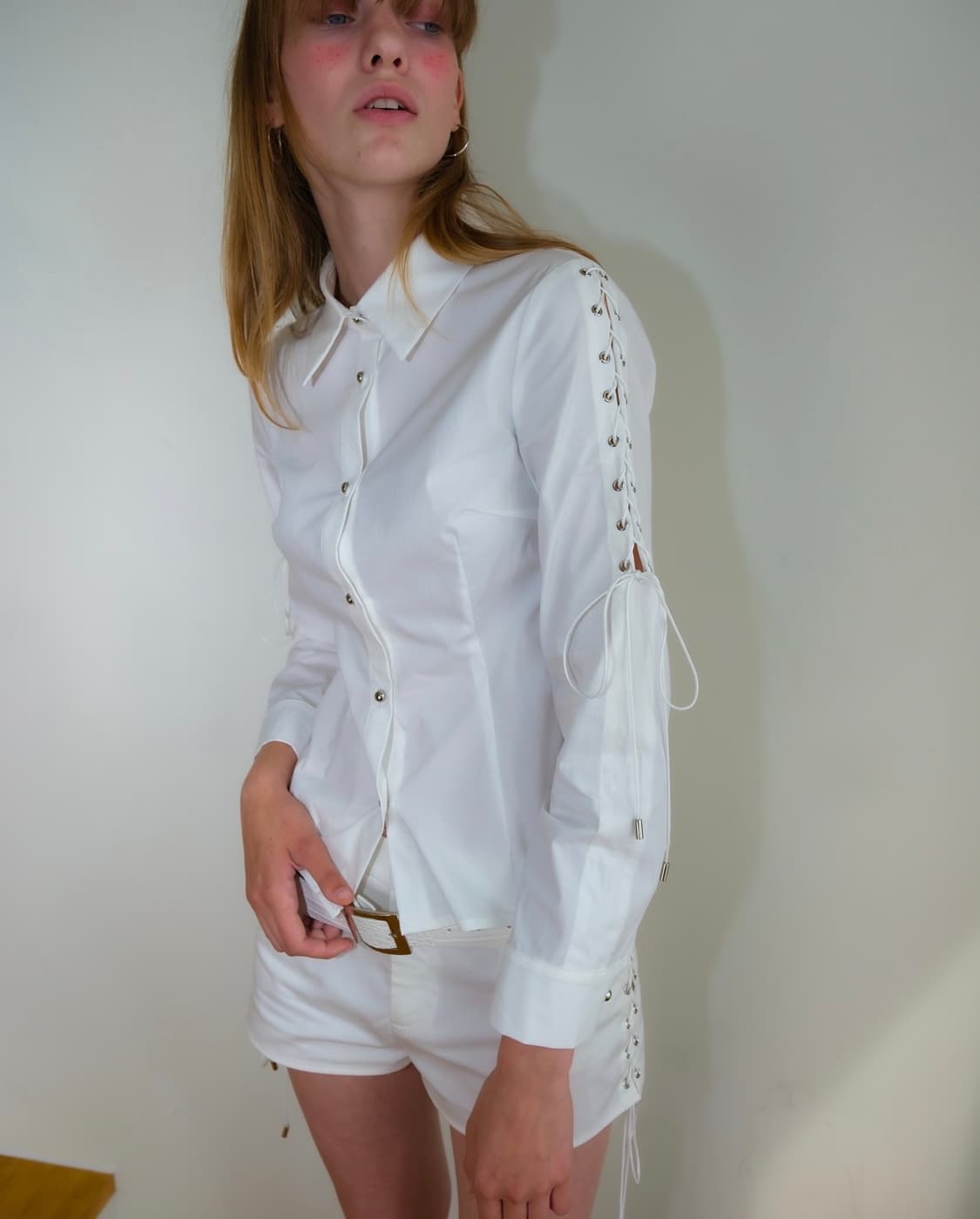 루즈슬립오버 corset silver tip blouse 상품이미지2