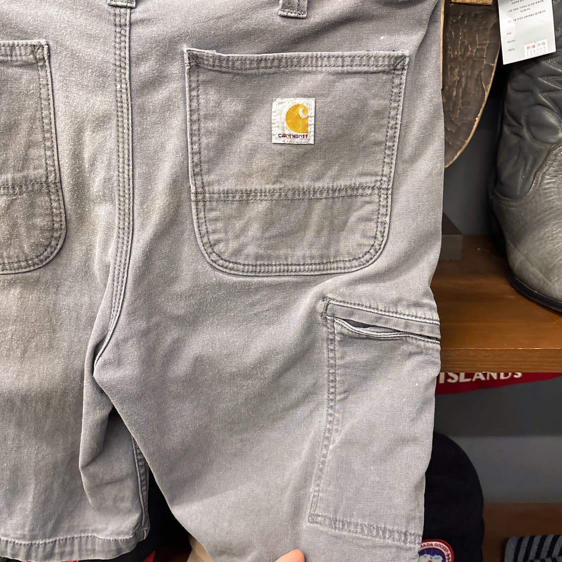 칼하트 덕캔버스 릴렉스핏 페이디드 카펜터 하프팬츠 N1259 상품이미지7