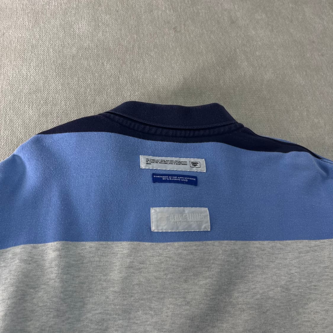 100 Aape 베이프 스트라이프 럭비티  상품이미지6