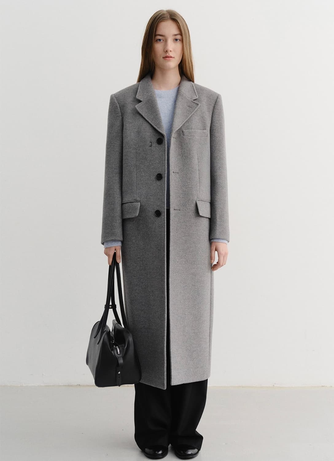 UNISEX 2-WAY 3 BUTTON CASHMERE COAT_UDCO 상품이미지1