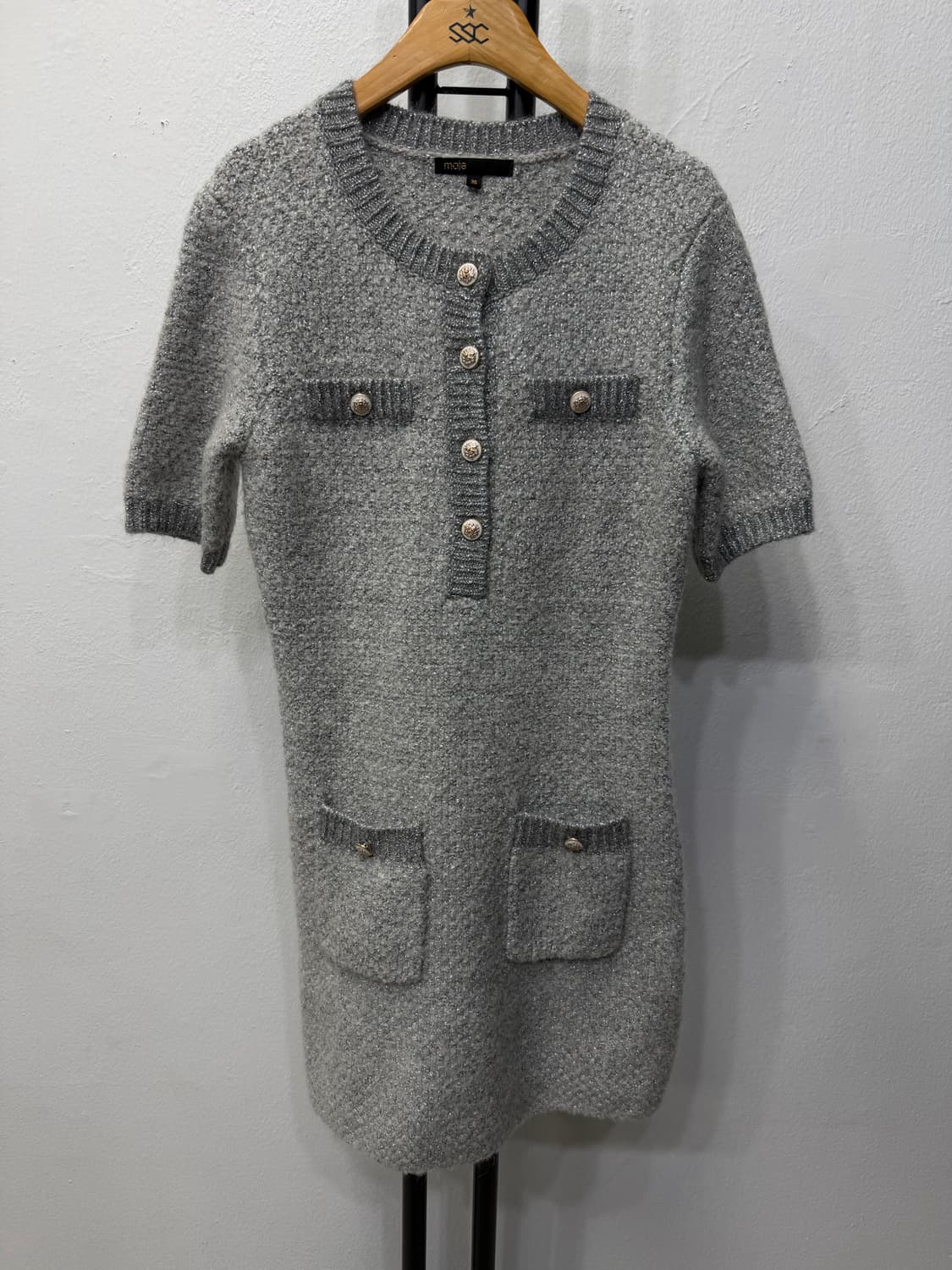 정품) maje 마쥬 회색 니트 원피스 36 상품이미지1