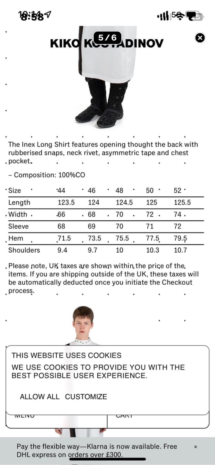 kiko kostadinov Inex long shirt 상품이미지7