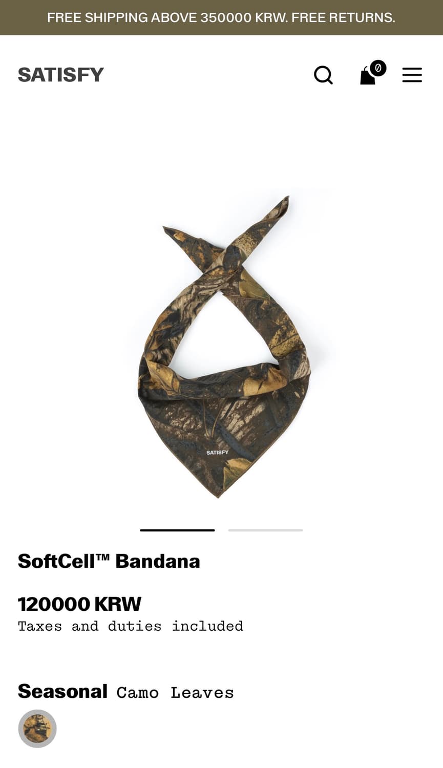satisfy softcell bandana 팝니다 상품이미지1