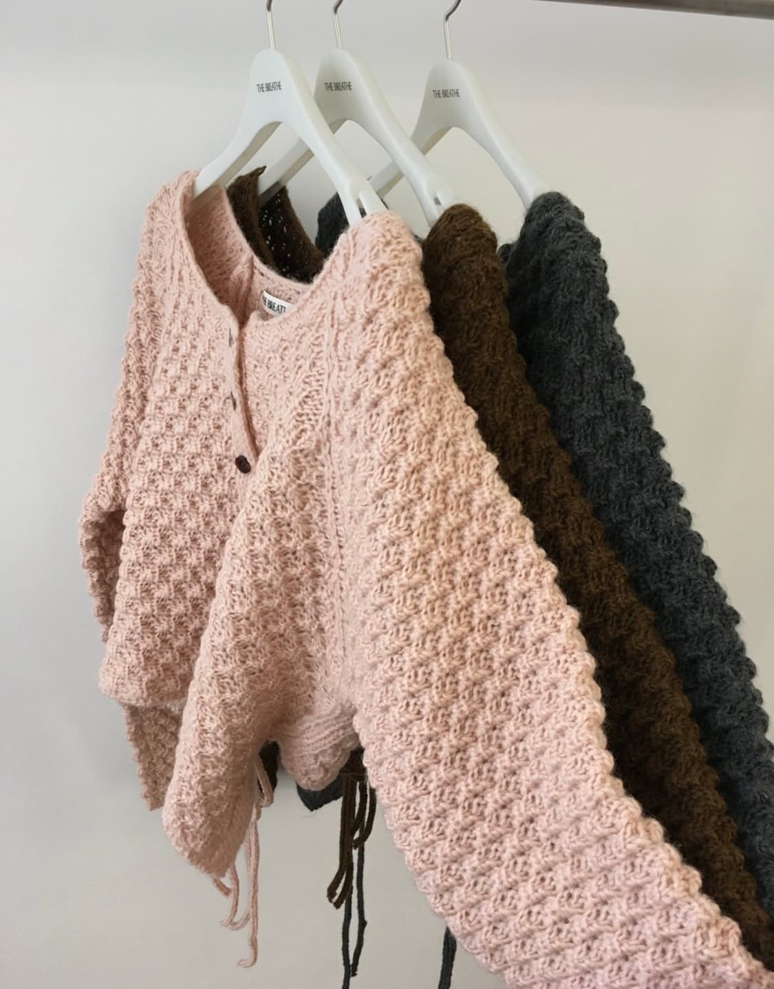 브리드 그레이프 울 가디건 (pink) 상품이미지8