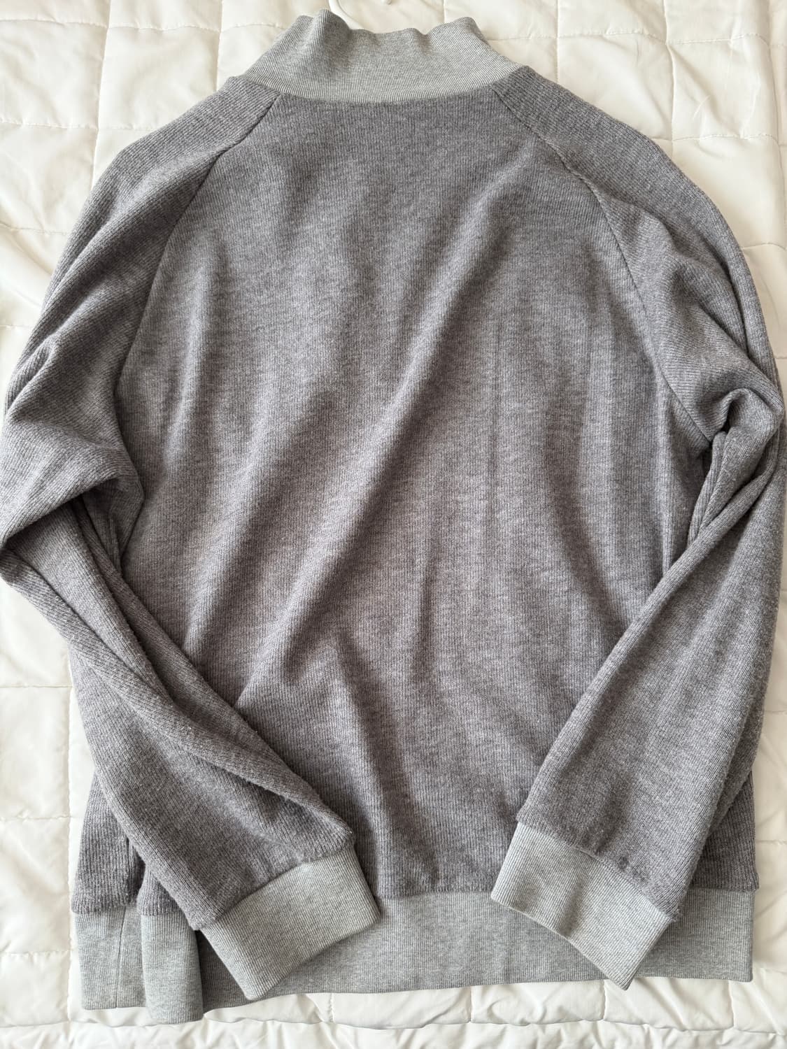 999휴머니티 이지 니티드 하프집업 멜란지 그레이 L 상품이미지5