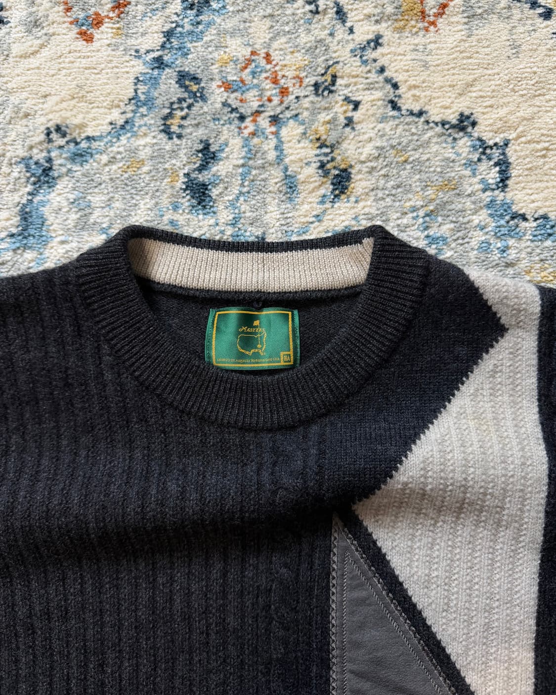 90s Vintage Wool Patchwork Knit Sweater 상품이미지6