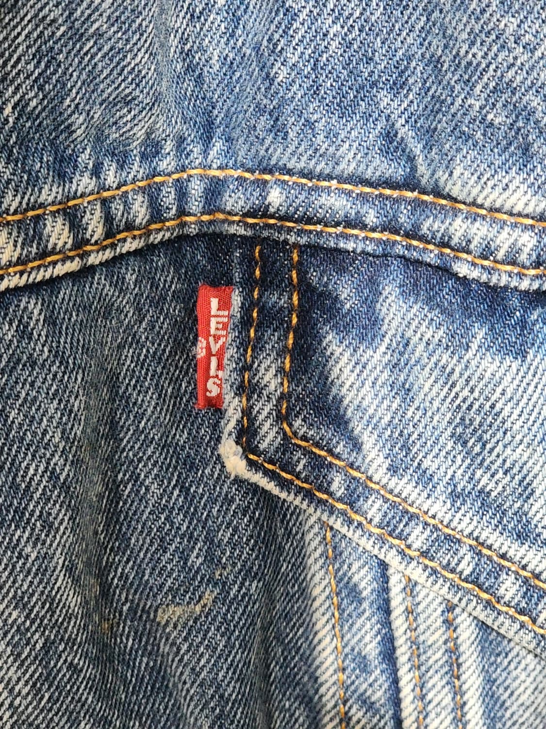 (XL) 리바이스 양털 청자켓 연청 데님자켓 빅E 레드탭  상품이미지5