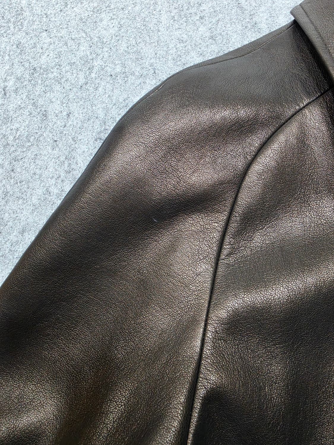 마그넷 아카이브 오버핏 미니멀무드 비건 레더 자켓 가죽 자켓 브라운 상품이미지6