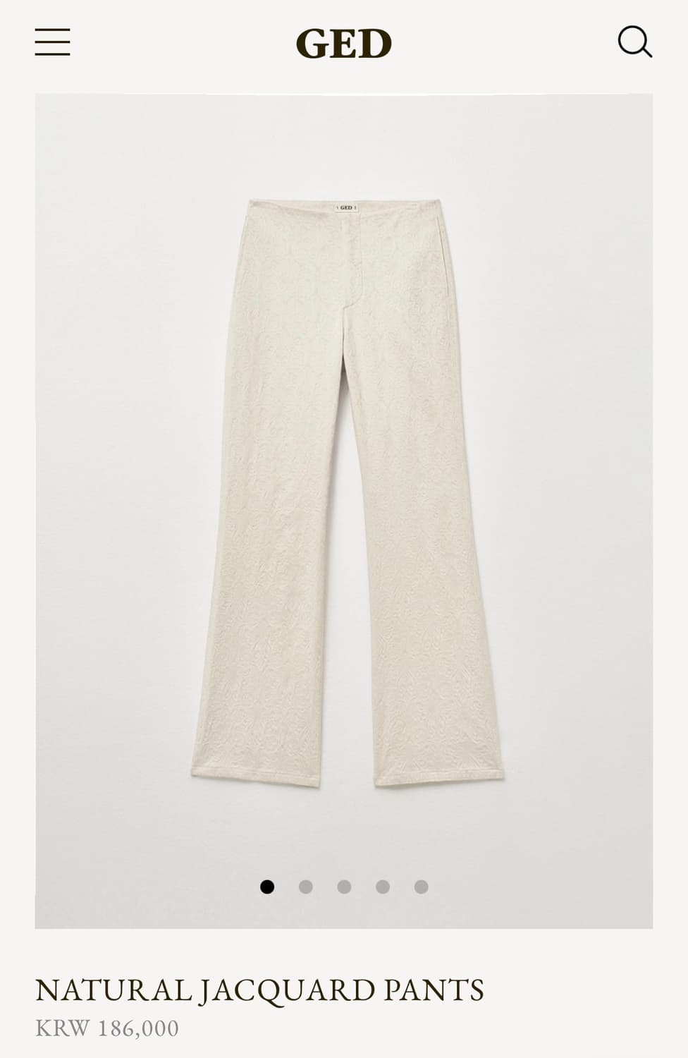 게드 ged 자카드 팬츠  상품이미지4