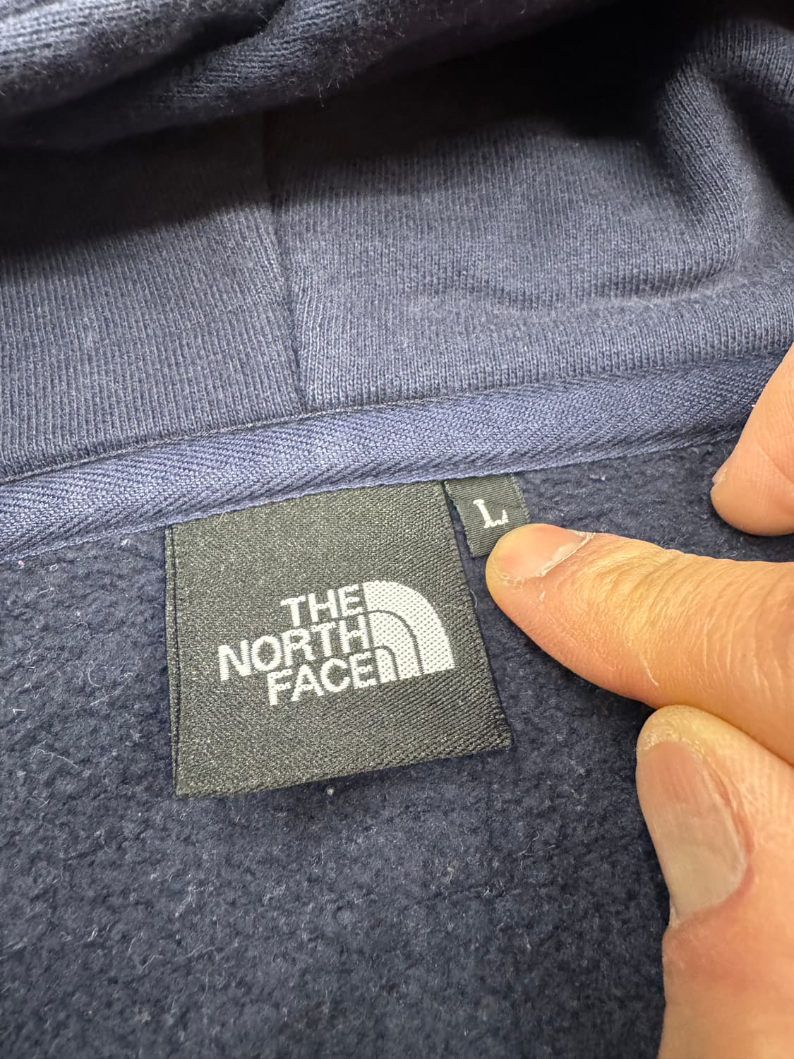 L)노스페이스 빈티지 후드 자수 포인트 네이비 후드집업 상품이미지8