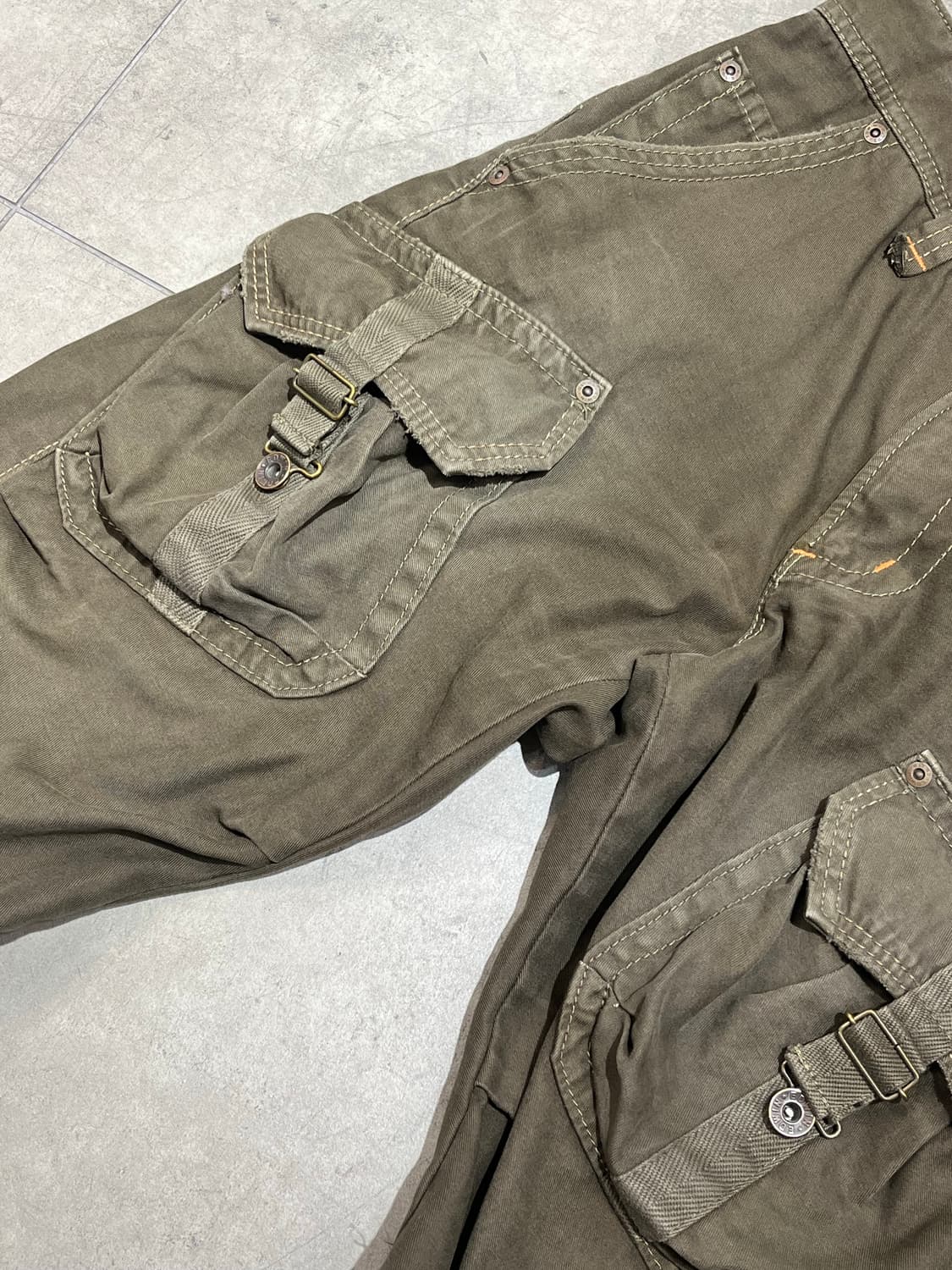 일본 빈티지 Edwin 워크웨어 버클 카고 팬츠 상품이미지5