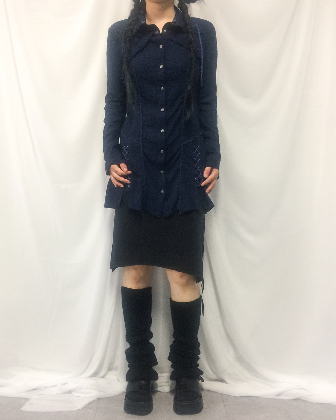 Ozz croce lace up point shirt 상품이미지7