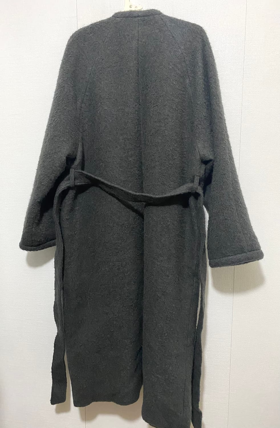 인사일런스 우먼 칼라리스 알파카 로브 코트 (그레이) 상품이미지10