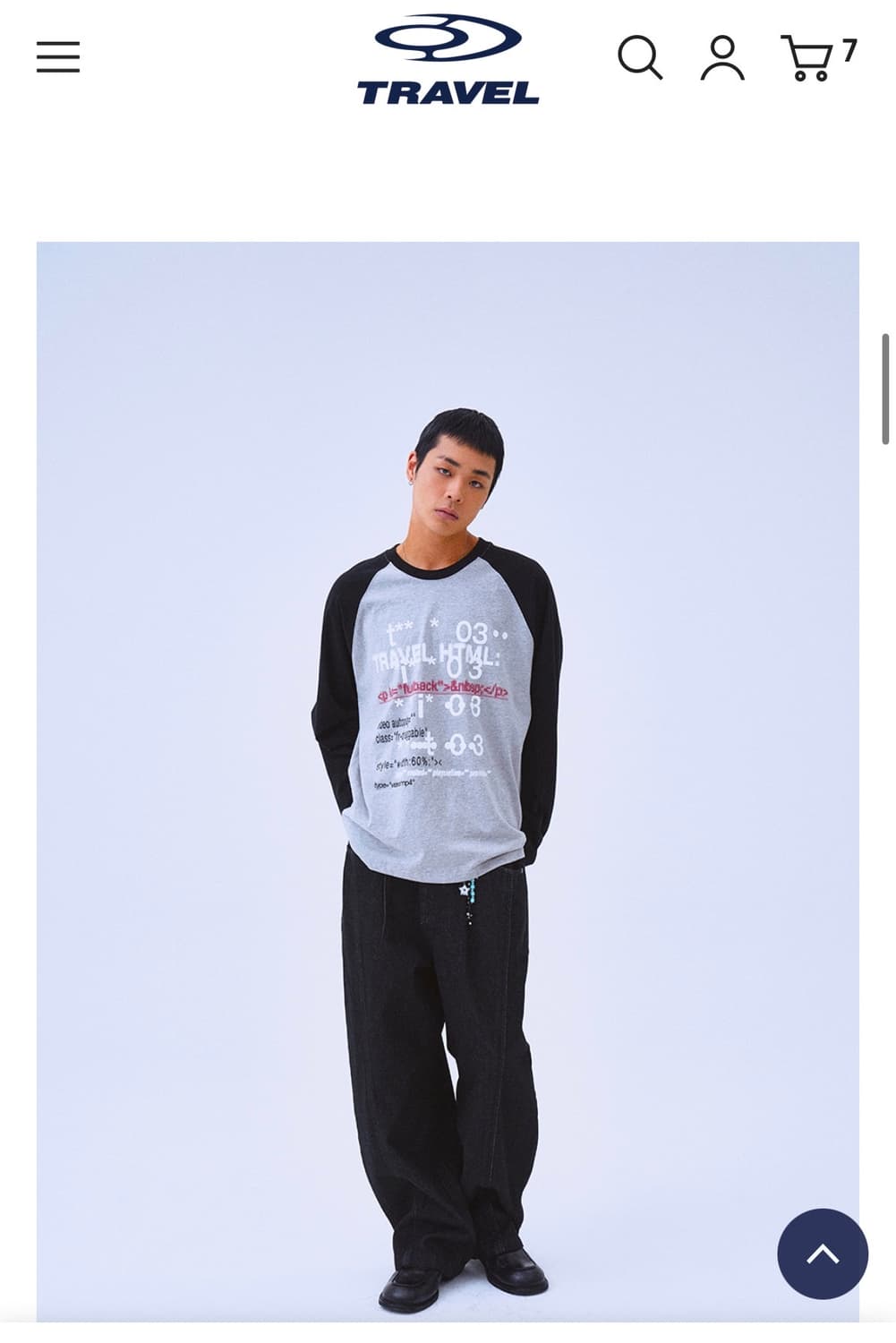 트래블 리틀 코드 래글런 롱 슬리브 멜란지 그레이 상품이미지2