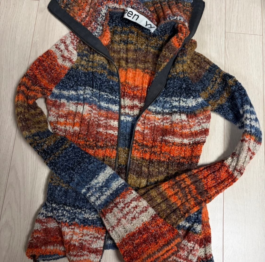 오픈yy 니트 집업 상품이미지1