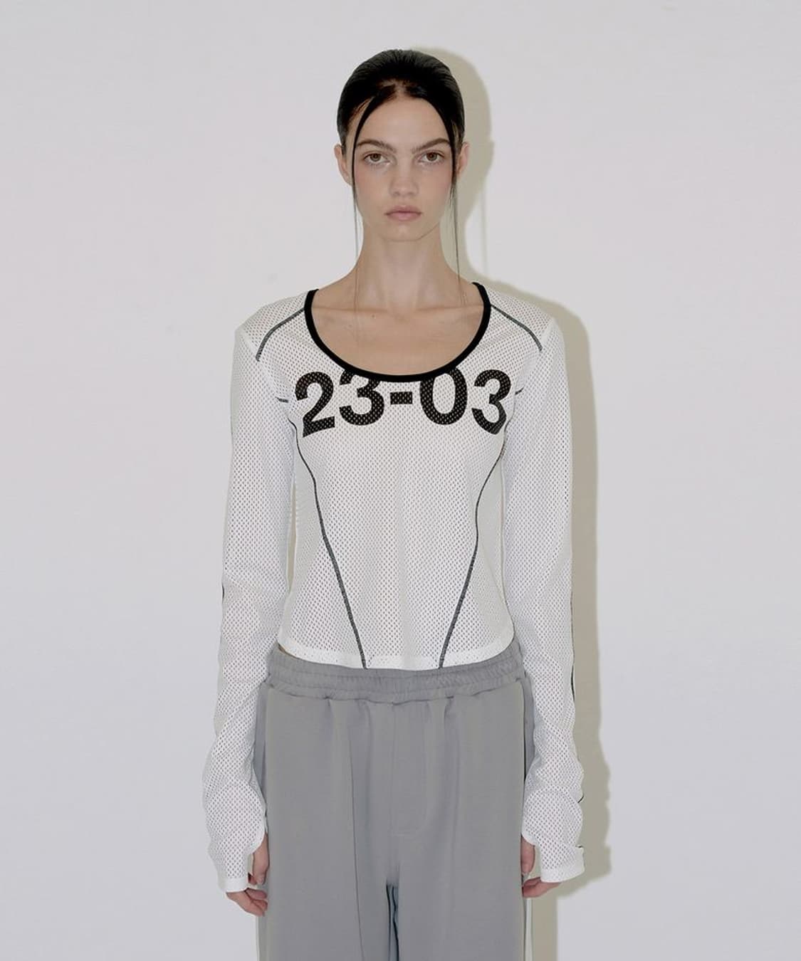 다이애그널(DIAGONAL)메쉬 져지 티 상품이미지1