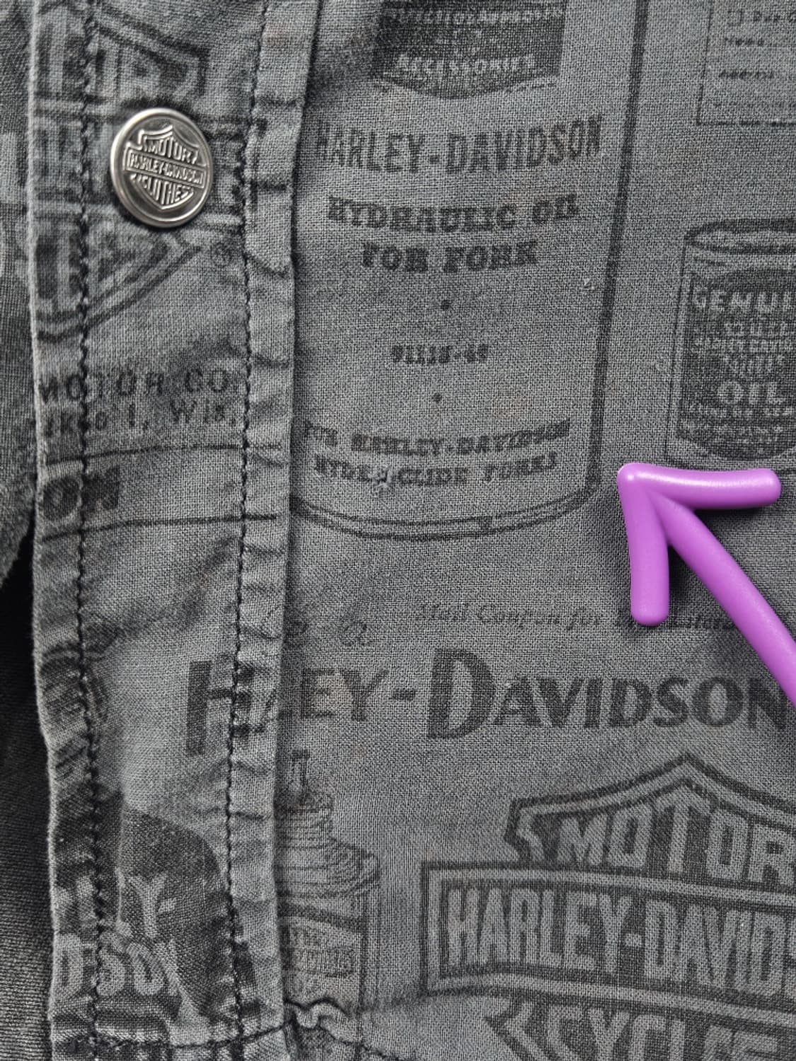 MADE IN ITALY 할리데이비슨 패턴 셔츠 ( L ) / 10473 상품이미지10