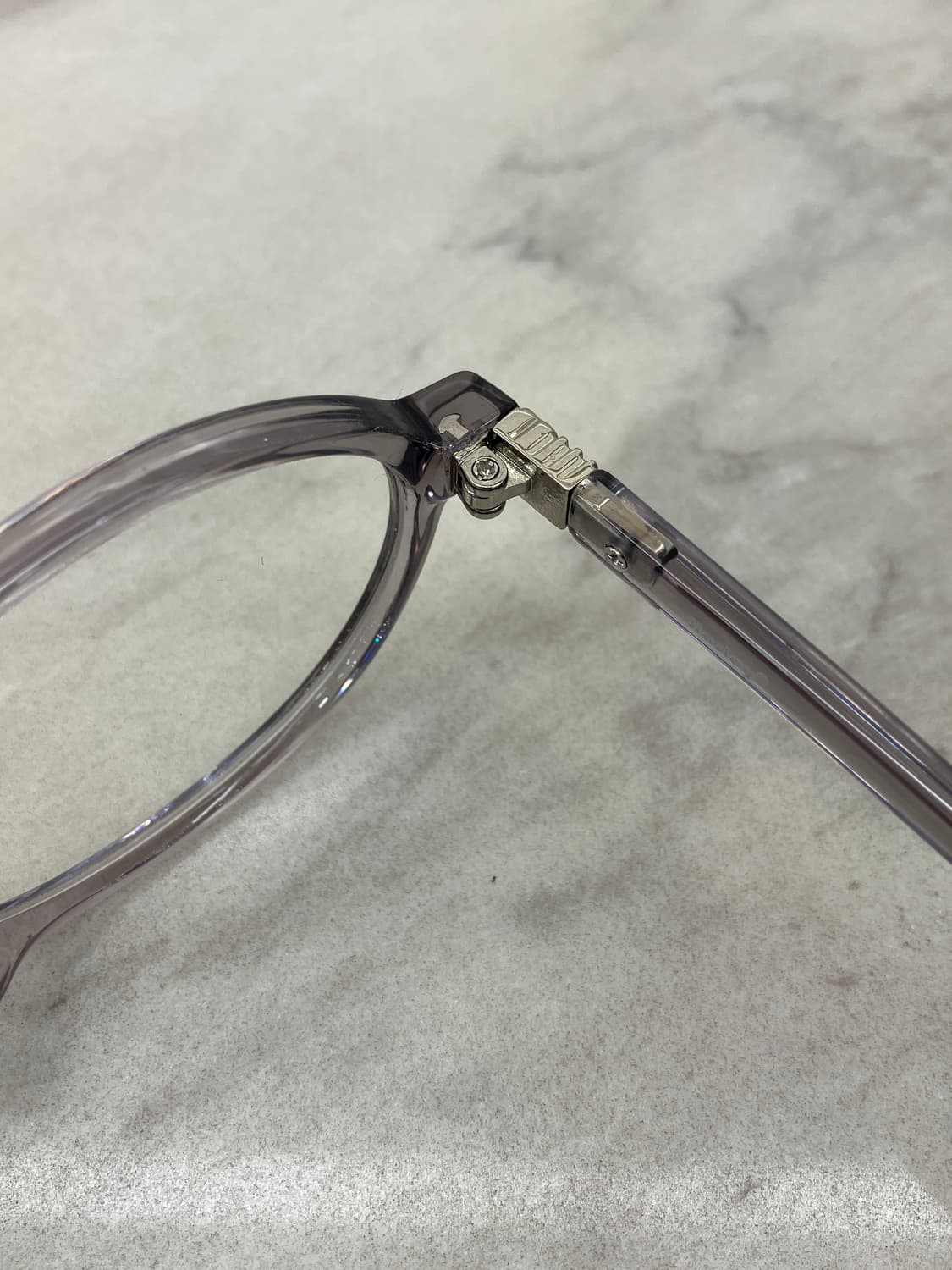 B56 HL 그레이실버 오벌 슬림 뿔테 안경7652 상품이미지3