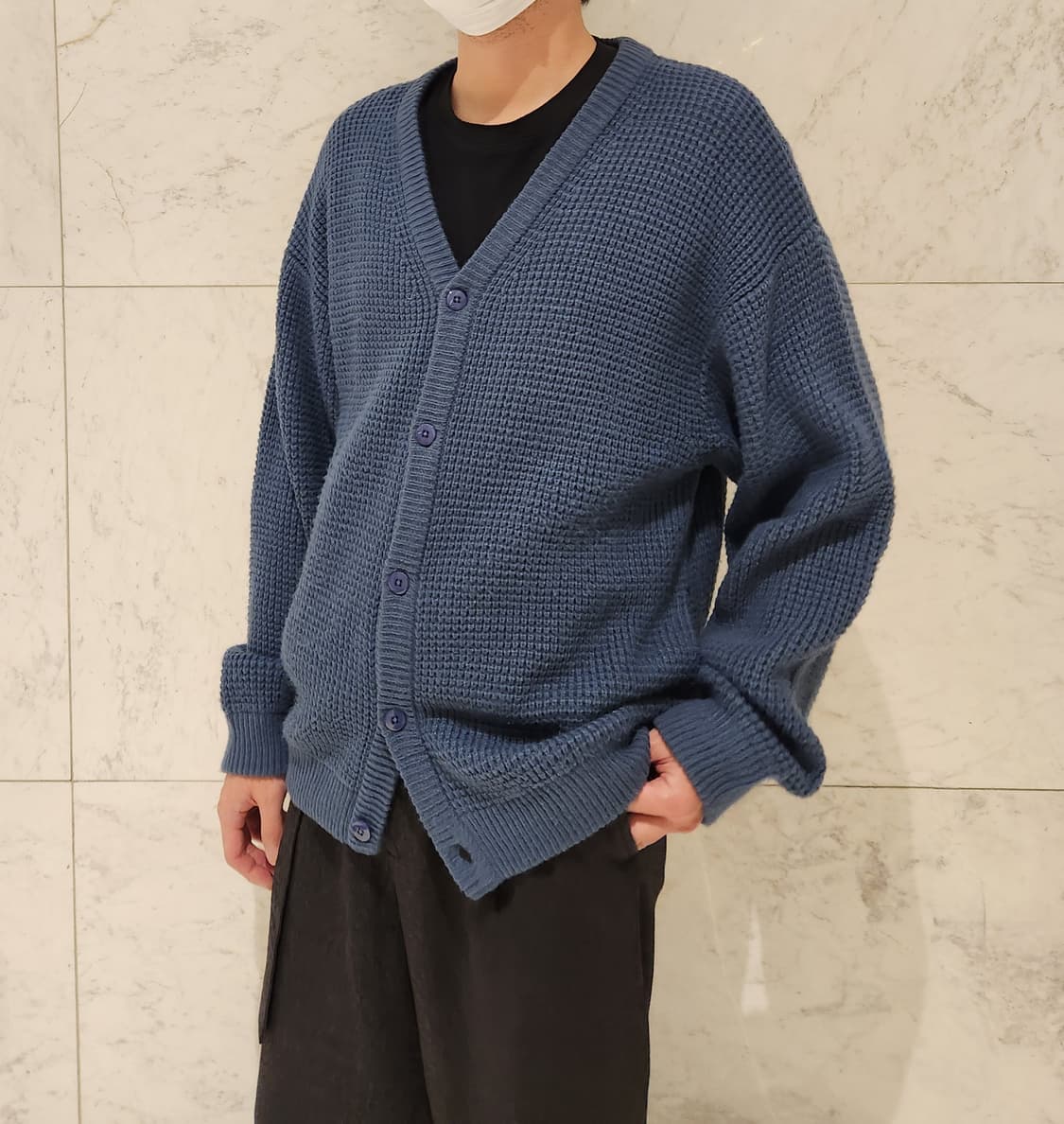 SKOOKUM SHIPS 파스텔 블루 짜임 카디건 상품이미지7