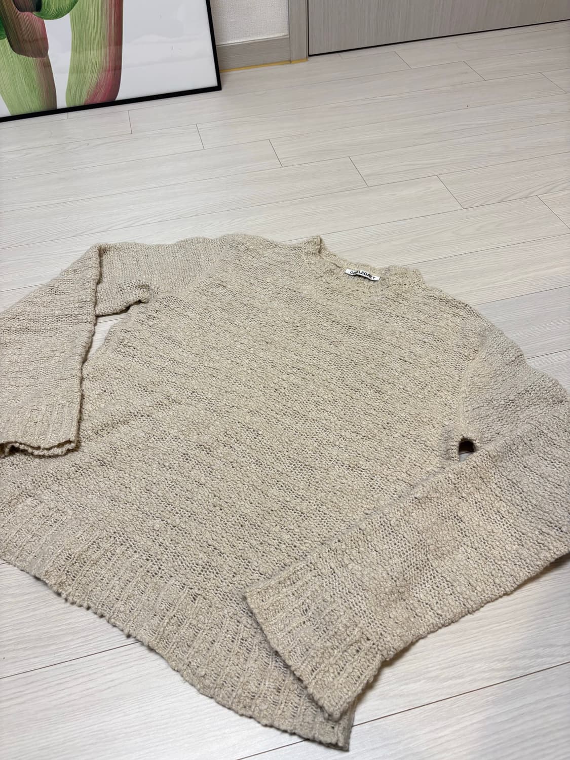 OUR REGACY 아워레가시 base roundneck 니트 아이보리 상품이미지2