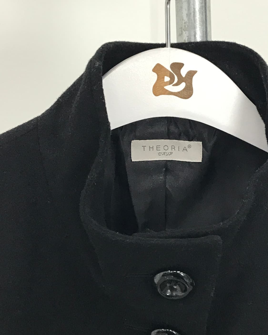 Theoria Black Stand Collar Wool Coat 상품이미지6