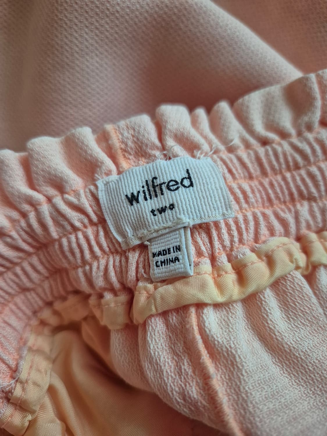 🍑 캐나다 브랜드 WILFRED 리본 디테일 피치컬러 스커트 상품이미지4