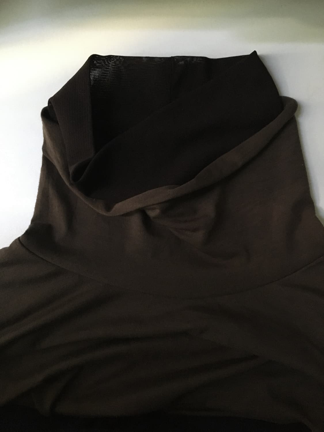 일본빈티지 레이어드 레이스 진브라운 폴라티 상품이미지2