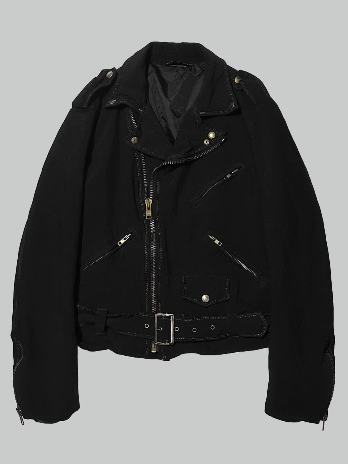 꼼데가르송 블랙 축융 폴리 라이더 자켓 상품이미지3