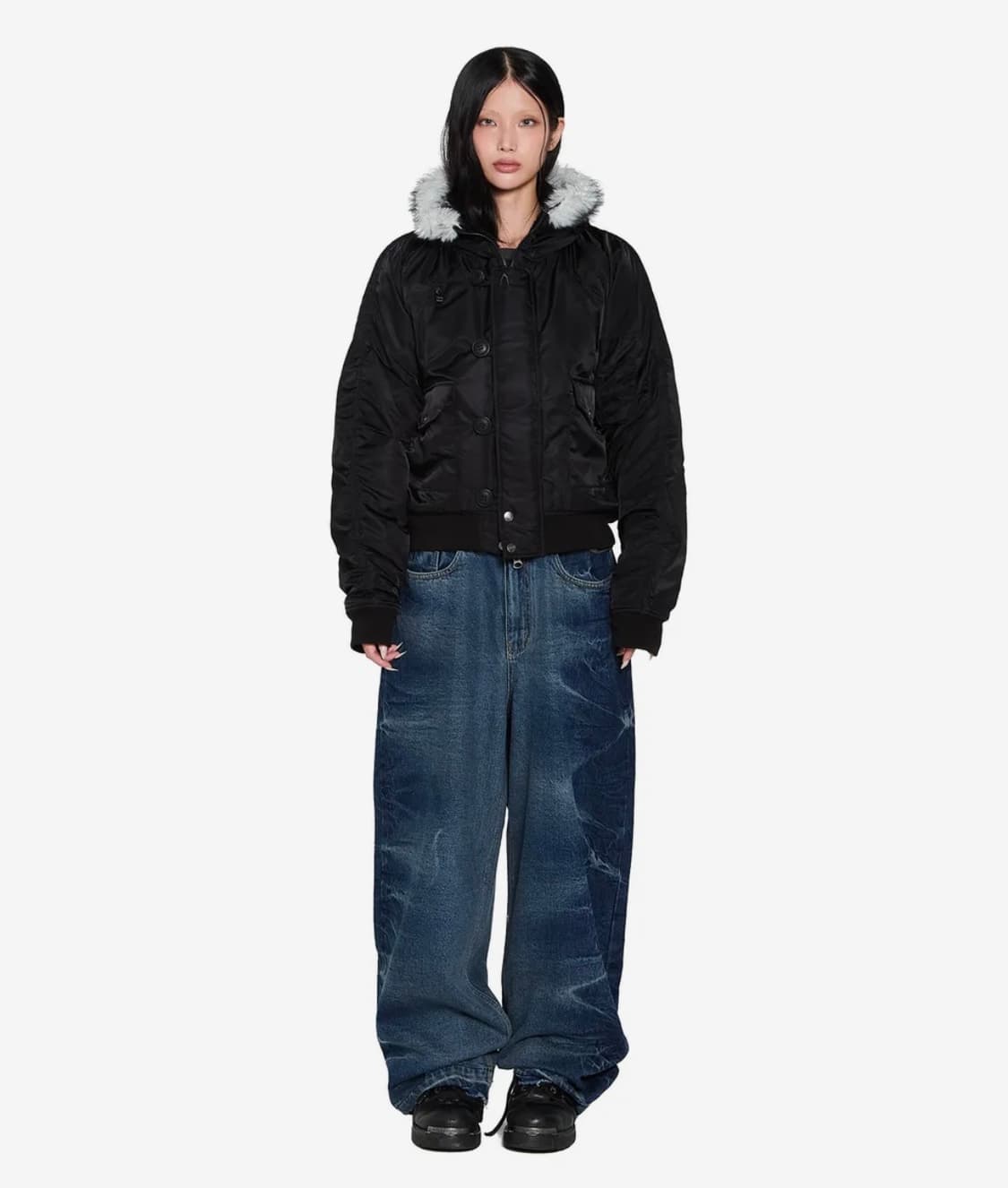 [새상품] 아캄 Hooded Fur MA-1 퍼 마원 자켓 1 상품이미지3