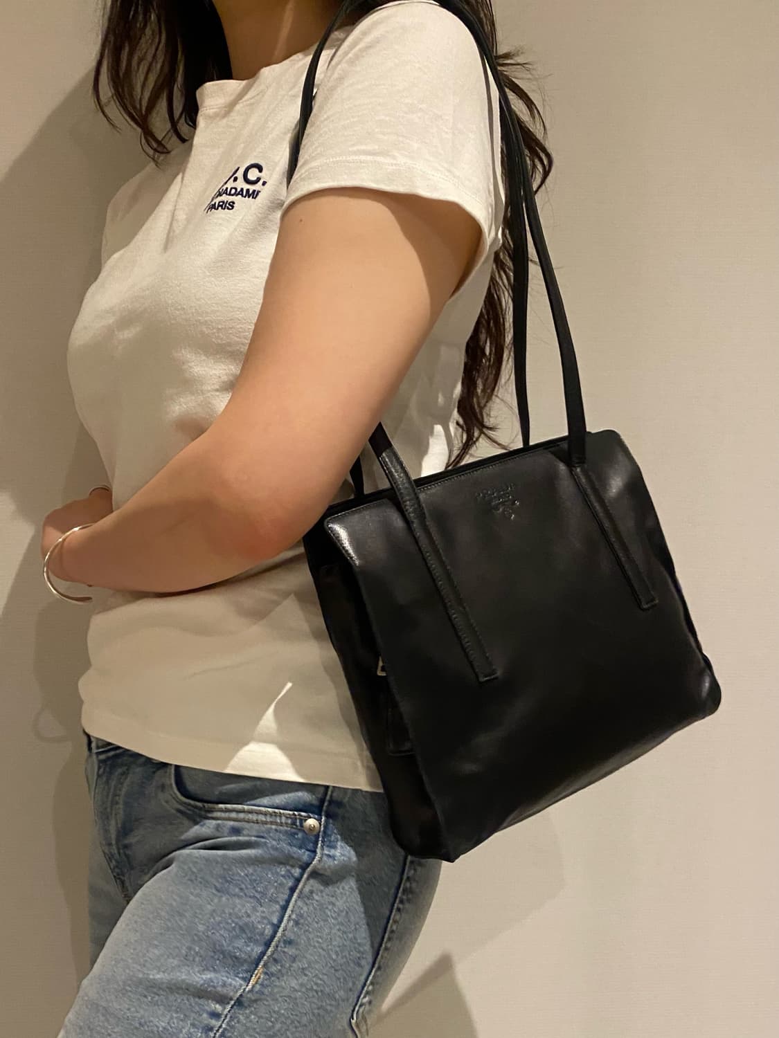 프라다 레더 롱 숄더백 상품이미지2