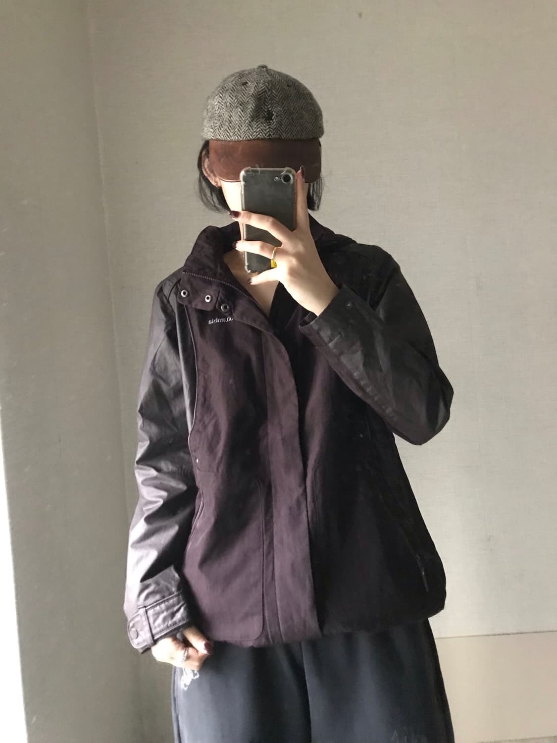 콜롬비아 버건디브라운 바람막이 상품이미지5