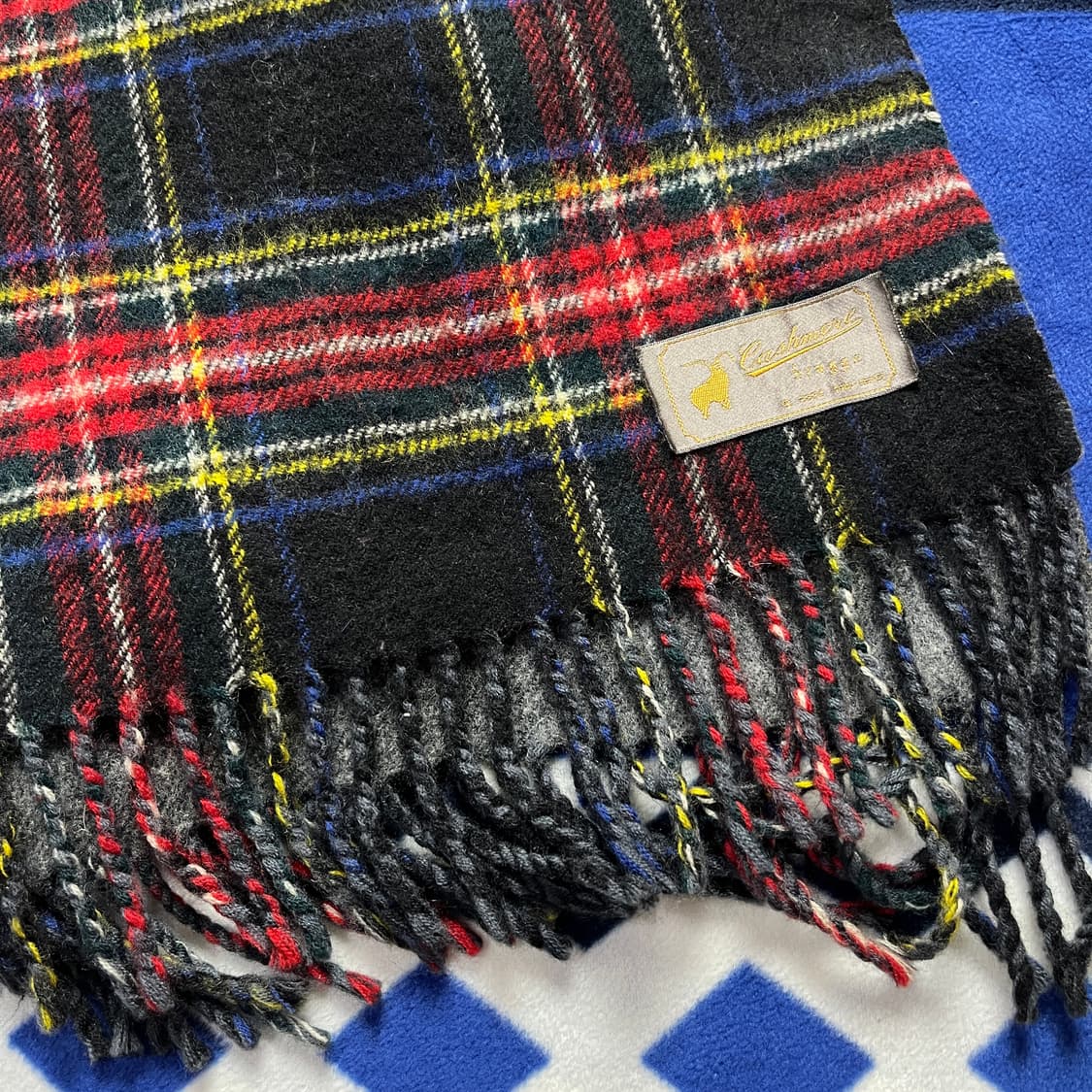 캐시미어 체크 머플러 상품이미지5